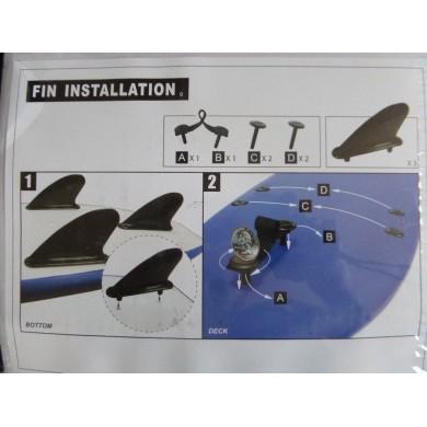 Soft Fins (set de 3 pour board 4' &agrave; 6')