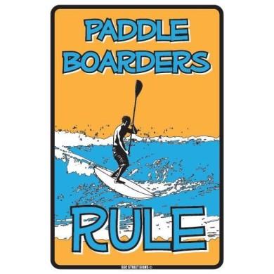 PLAQUES METAL SURFPISTOLS Paddle boarder