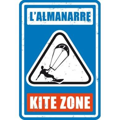 Plaque M&eacute;tal Almanarre Kite Zone Big