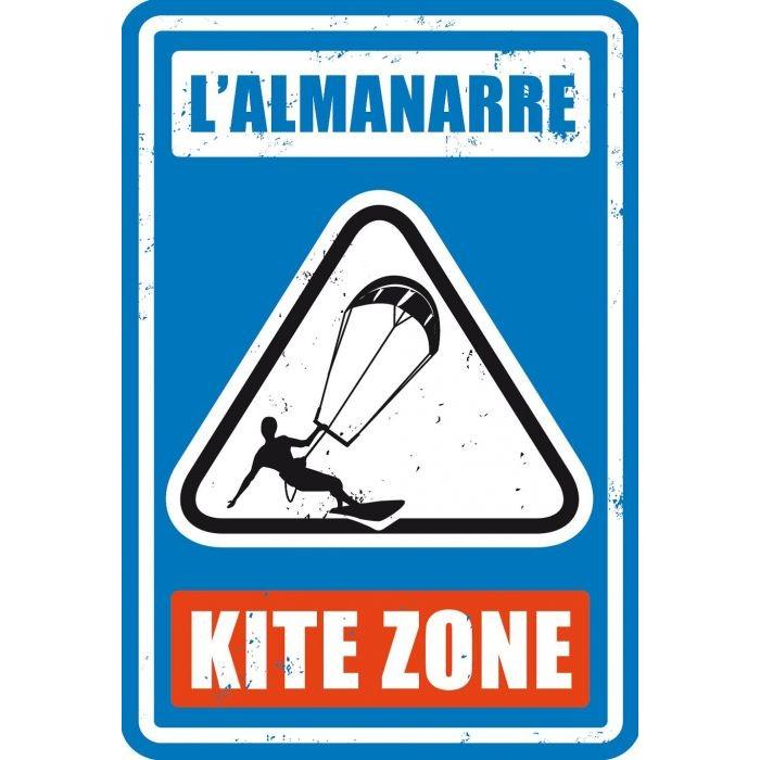 Plaque M&eacute;tal Almanarre Kite Zone Big