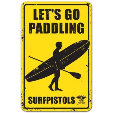 Plaque M&eacute;tal Let's Go Paddling