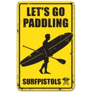 Plaque M&eacute;tal Let's Go Paddling