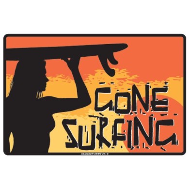 Plaque Metal Gone Surfing Sunset