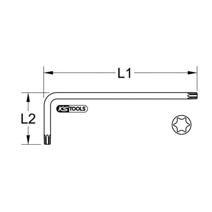 Cl&eacute; m&acirc;le TORX Longue