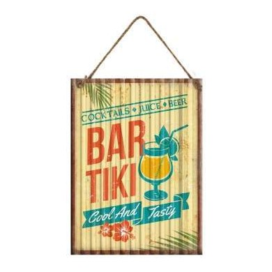 Plaque m&eacute;tal Tiki Bar